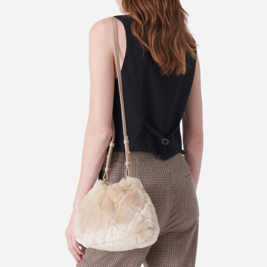 Vanessa Bruno - Sac Bourse Moon En Fausse Fourrure - Beige