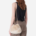 Vanessa Bruno - Sac Bourse Moon En Fausse Fourrure - Beige