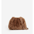 Sac Bourse Moon En Fausse Fourrure - Marron
