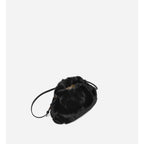 Sac Bourse Moon En Fausse Fourrure - Noir
