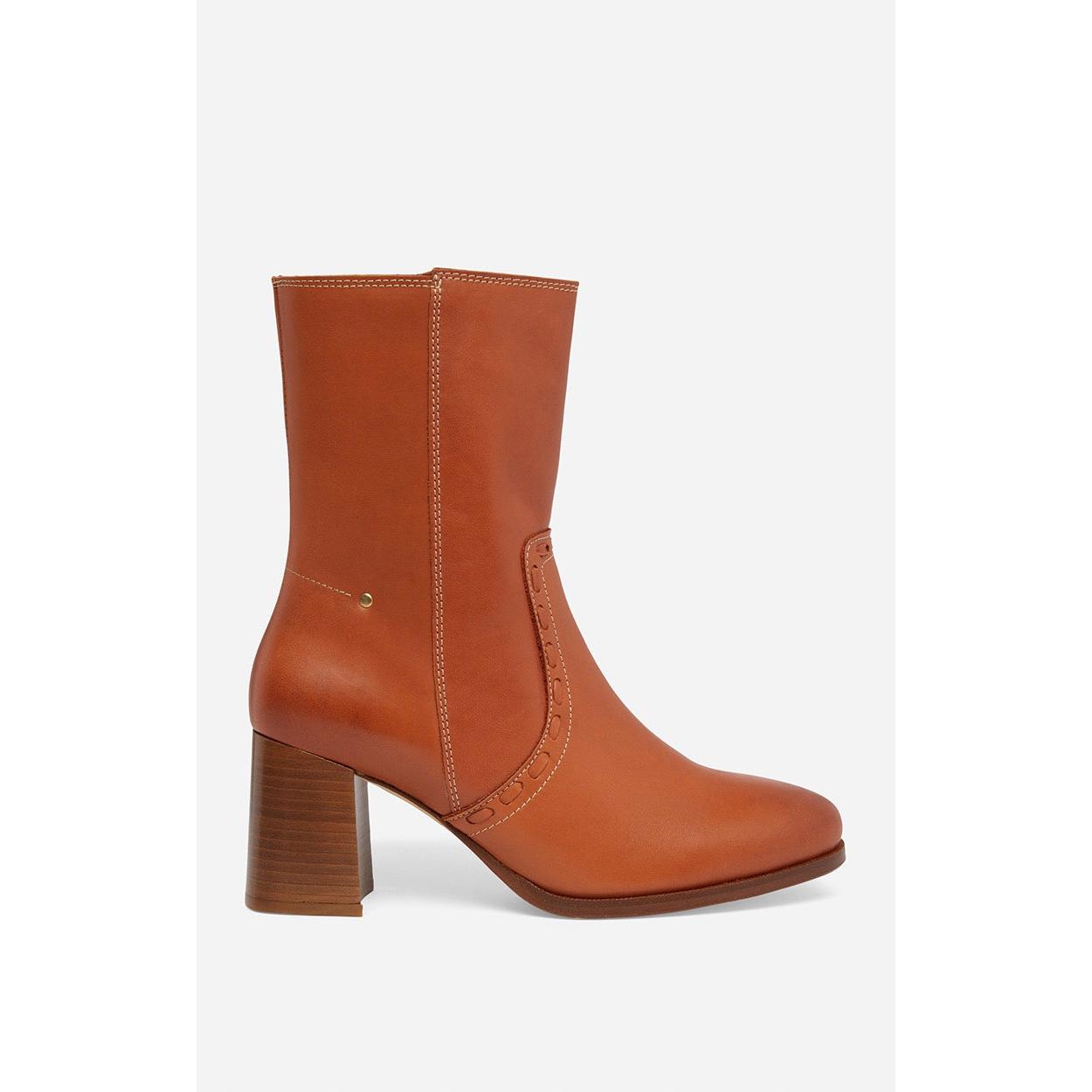 Vanessa Bruno - Bottines En Cuir - Cognac