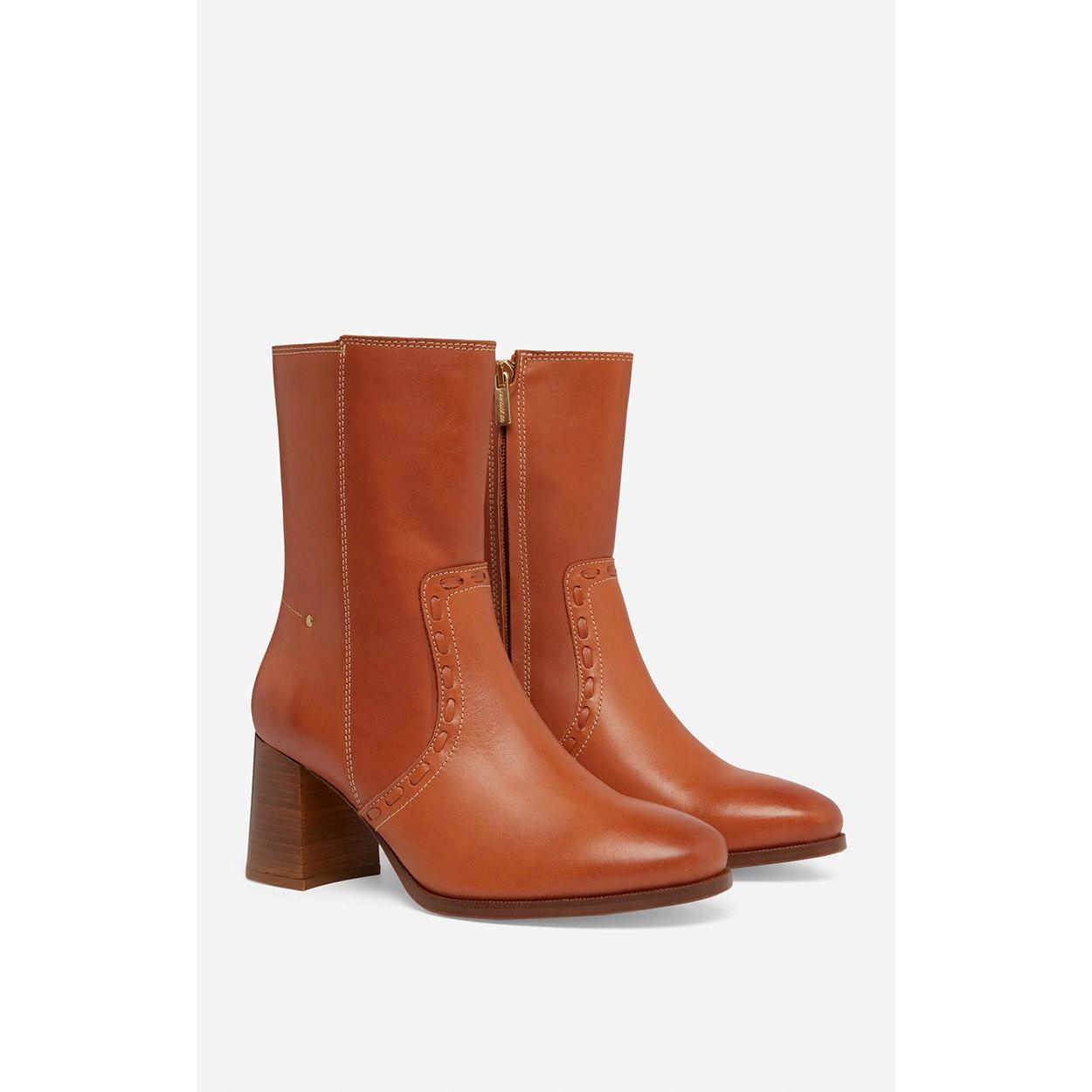 Vanessa Bruno - Bottines En Cuir - Cognac