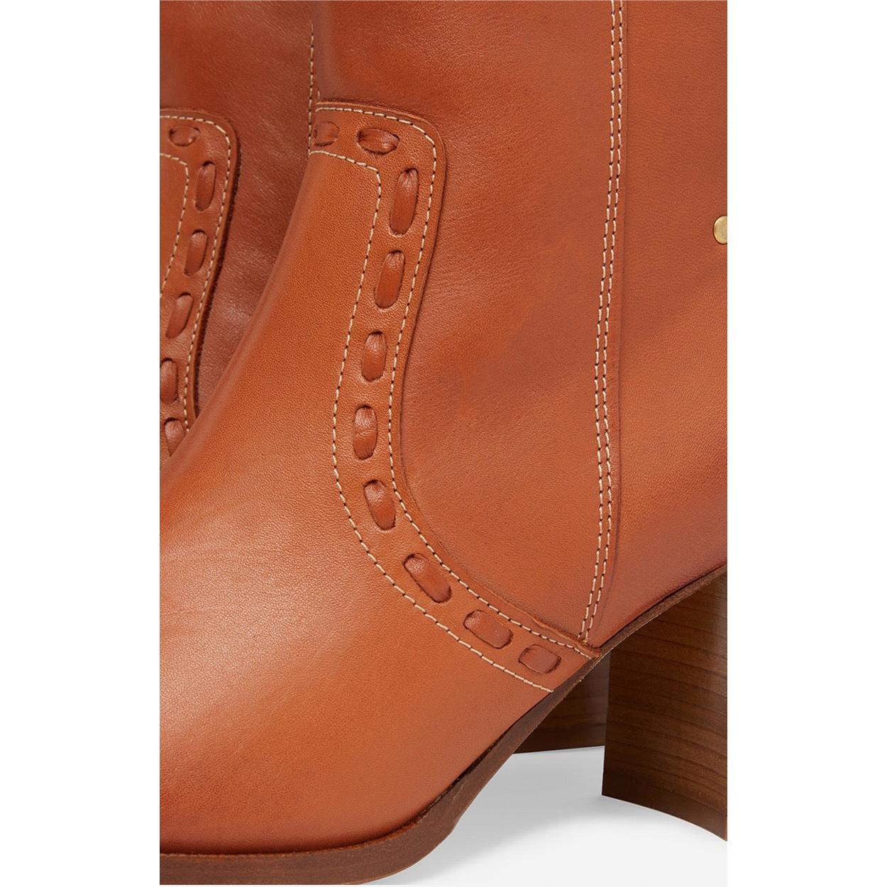 Vanessa Bruno - Bottines En Cuir - Cognac