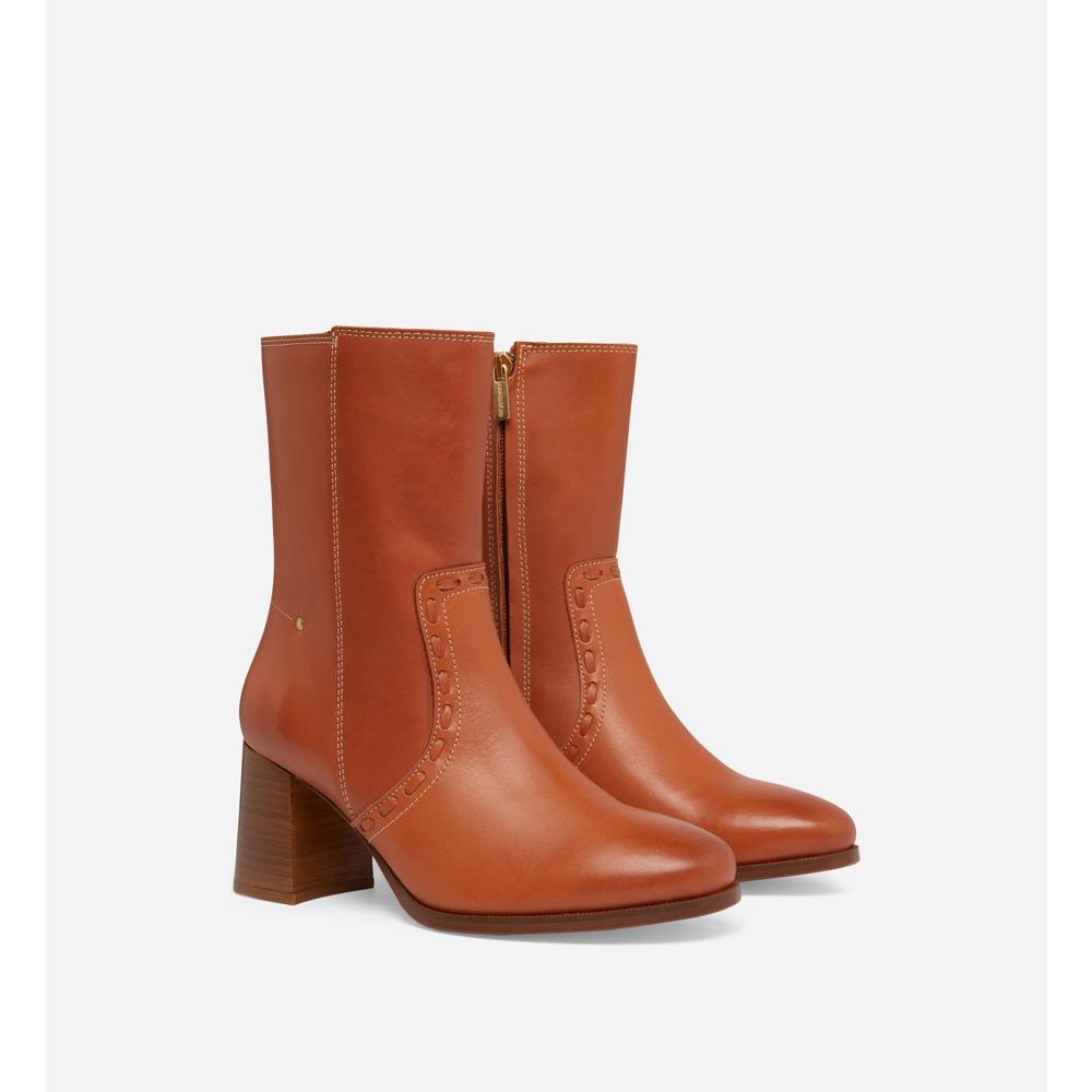 Bottines En Cuir - Marron