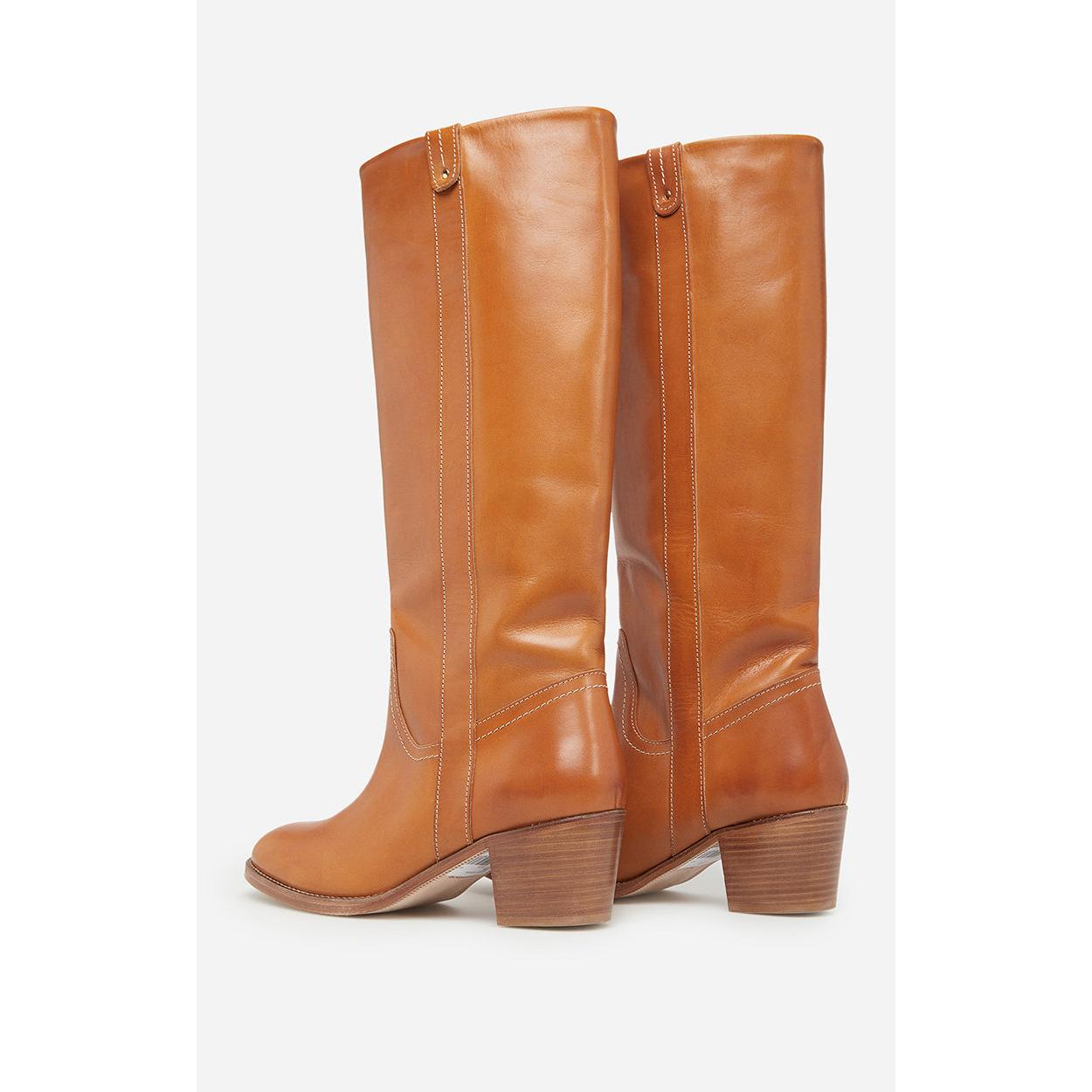 Vanessa Bruno - Bottes En Cuir À Tannage Végétal - Miel