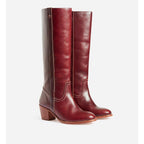 Vanessa Bruno - Bottes En Cuir À Tannage Végétal - Beetroot