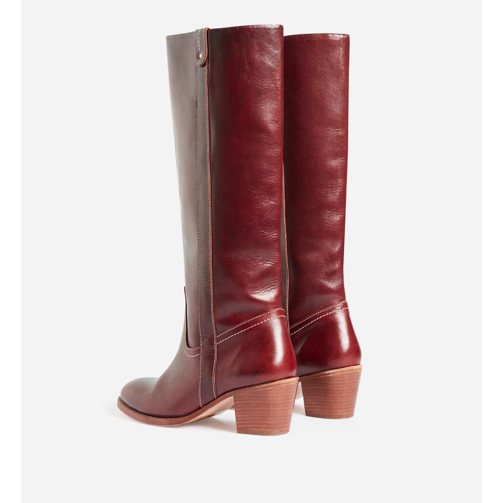 Vanessa Bruno - Bottes En Cuir À Tannage Végétal - Beetroot