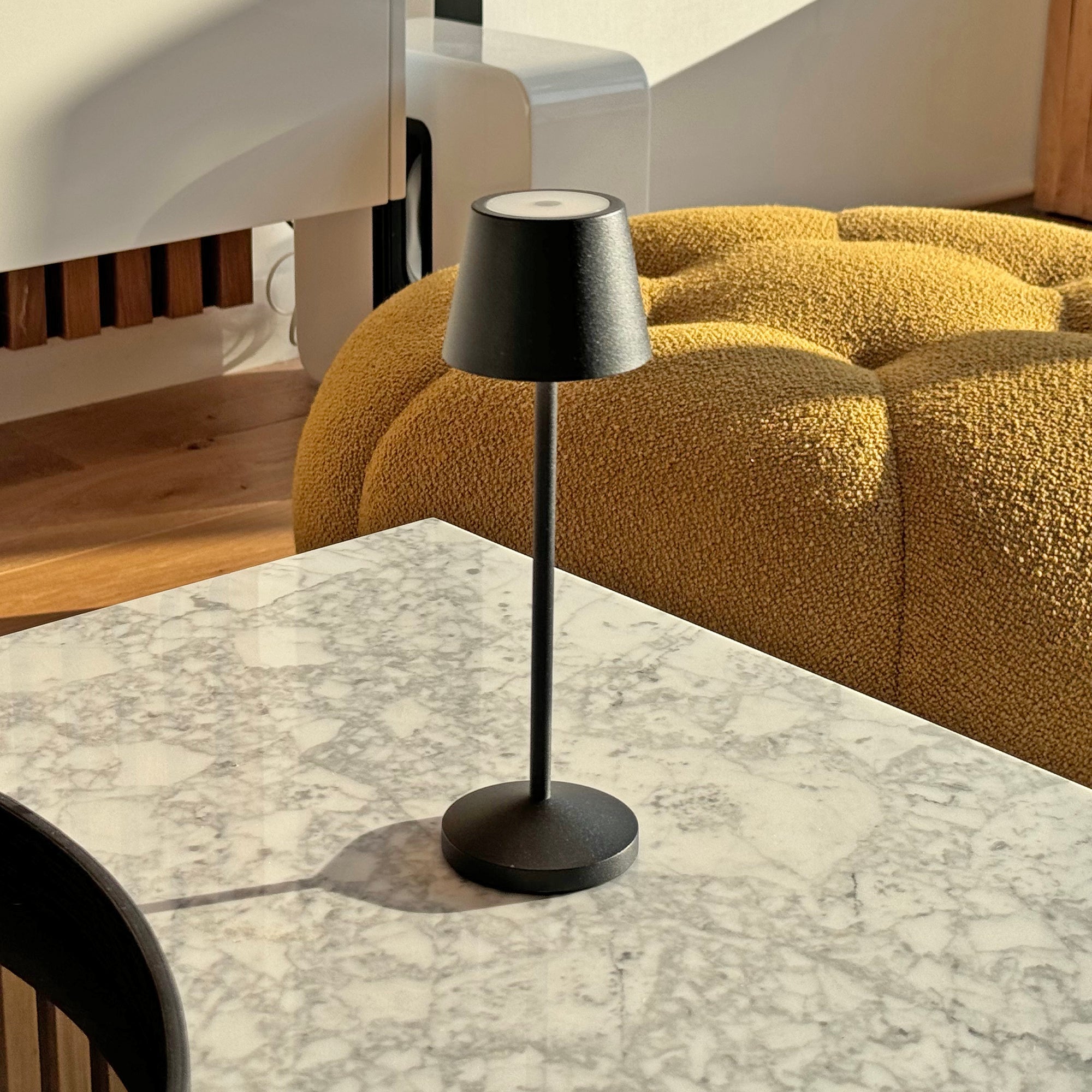 Emily - Lampe De Table Sans Fil - Acier - Noir