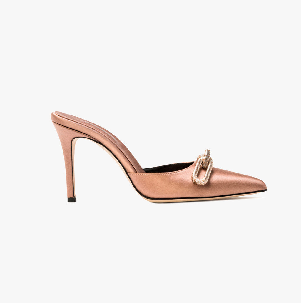 Catena Blush High-Heel Mule Pump