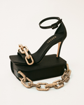 Catena Black High-Heel Ankle Sandal