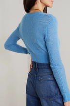 Cardigan Shrunken - Cornflower Blue