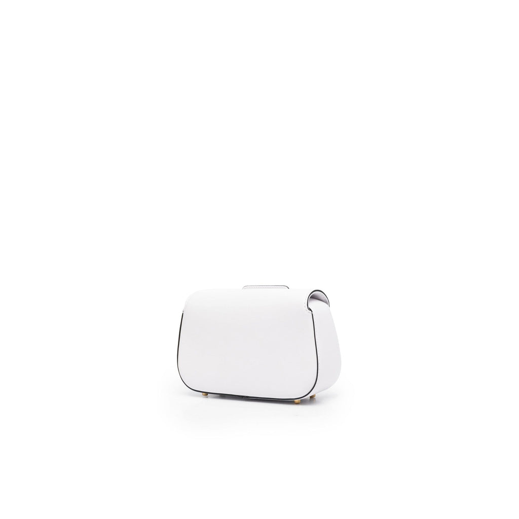 Valentino Garavani Vlogo Chain Leather Bag - White - Femme