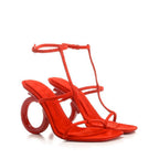 Salvatore Ferragamo Elina Leather Sandals - Red - Femme