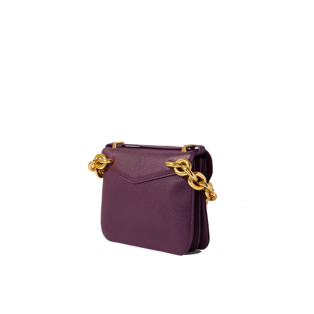 Bottega Veneta Mount Small Leather Bag - Purple - Femme