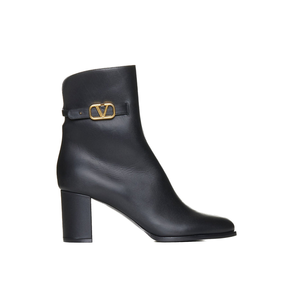 Bottes - Valentino Garavani Vlogo Signature Leather  - Black
