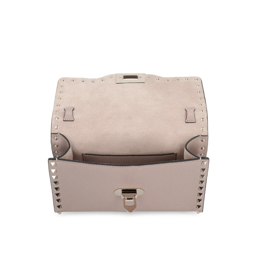 Valentino Garavani Rockstud Leather Crossbody Bag - Pink - Femme