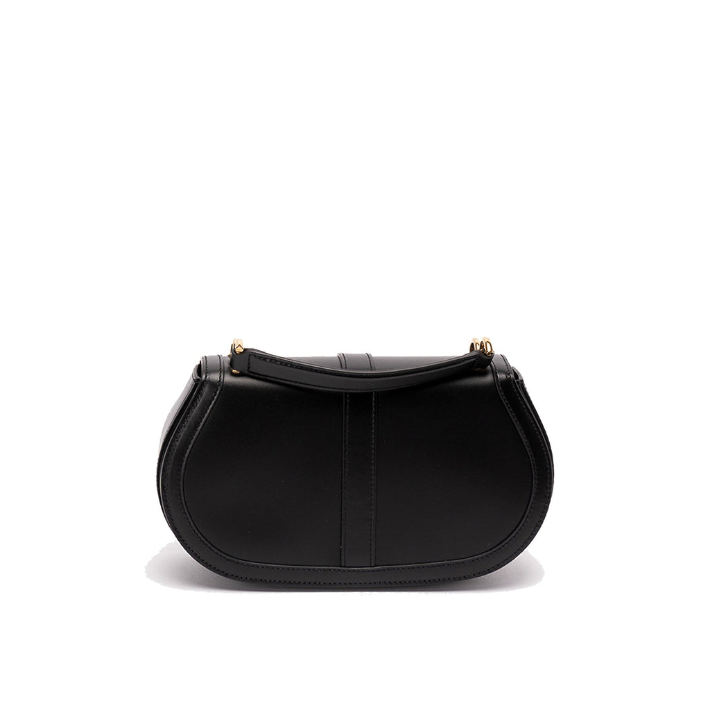 Versace Leather Greca Goddess Handle Bag - Black - Femme