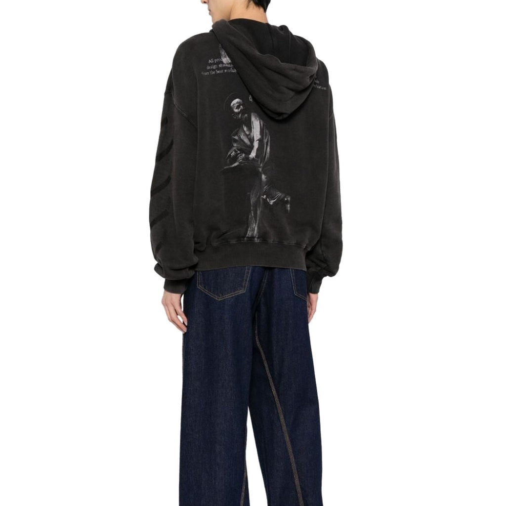 Sweatshirt Off-White St. Matthew Over Cotton Hoodie - Black - Homme
