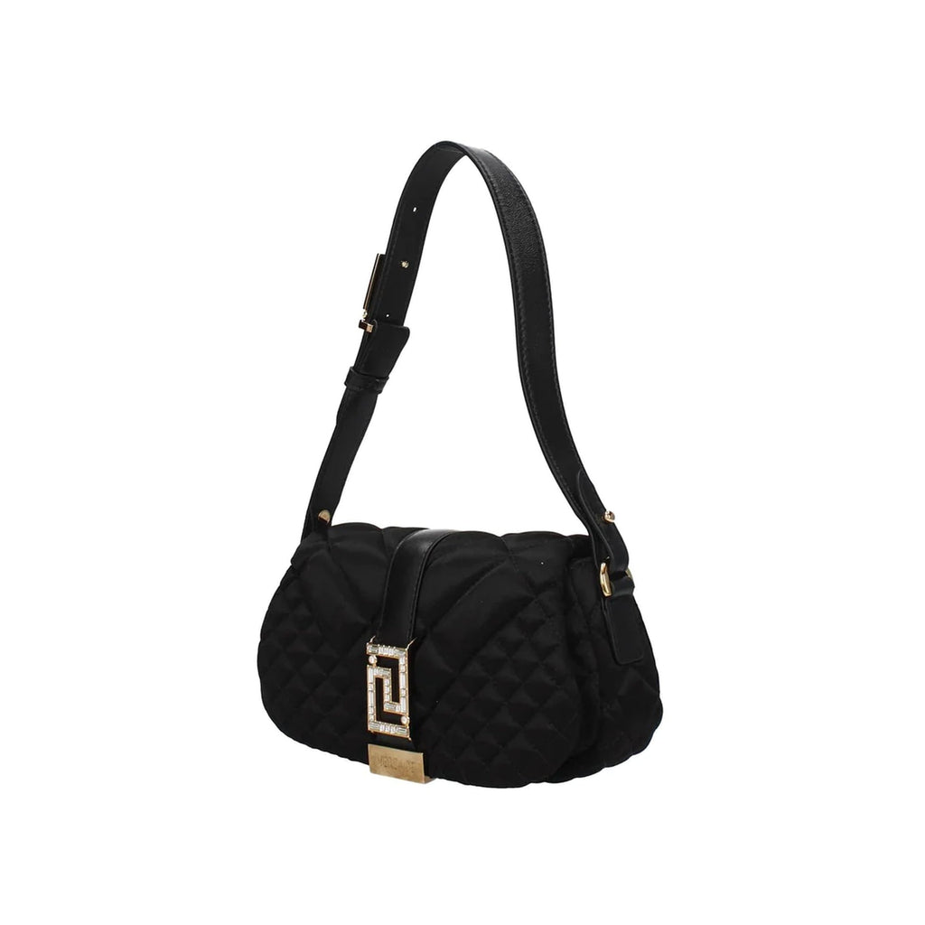 Versace Satin Shoulder Bag - Black - Femme
