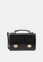 Sac With A Kiss - Croco Noir