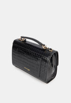 Sac With A Kiss - Croco Noir