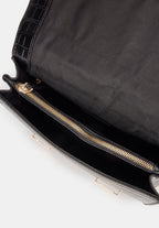 Sac With A Kiss - Croco Noir