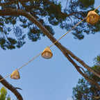 Natura - Guirlande Solaire Hybride - Bois - Beige