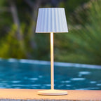 Abby - Lampe De Table Sans Fil - Acier - Blanc
