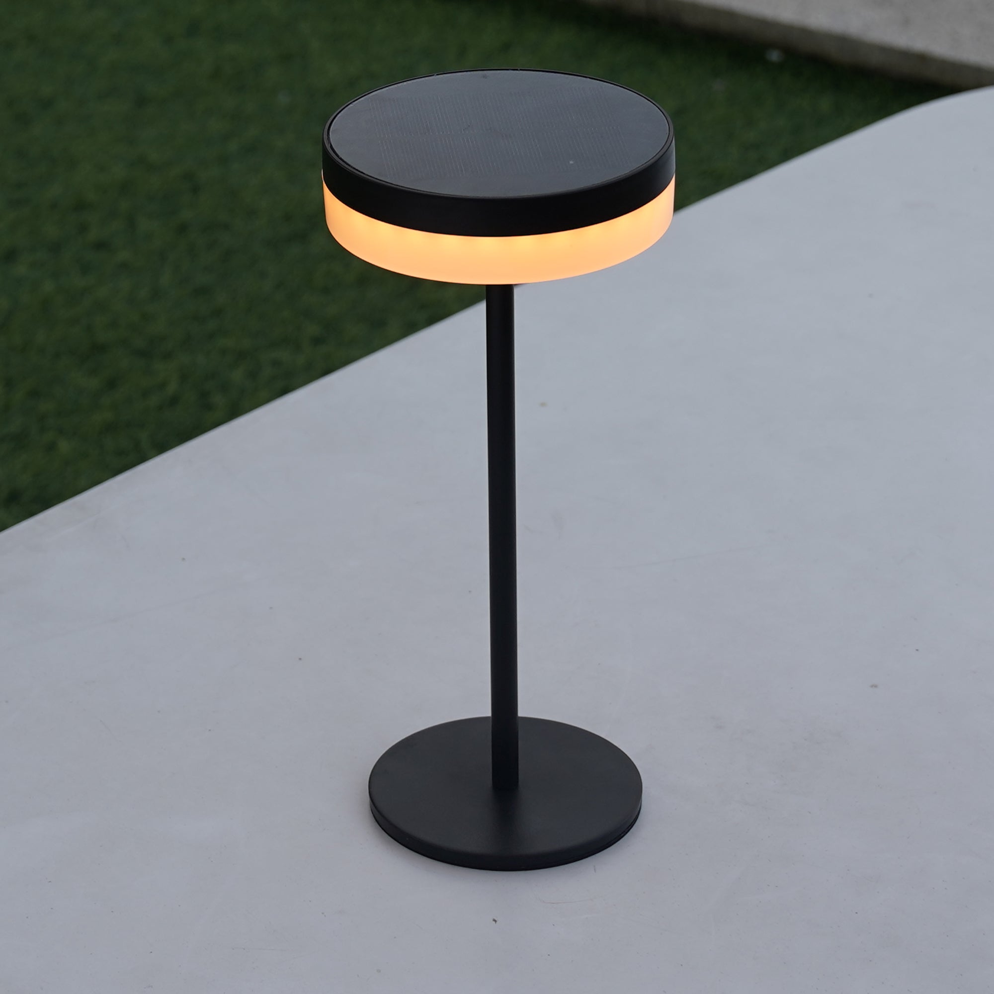 Vivia - Lampe De Table Solaire - Aluminium - Noir