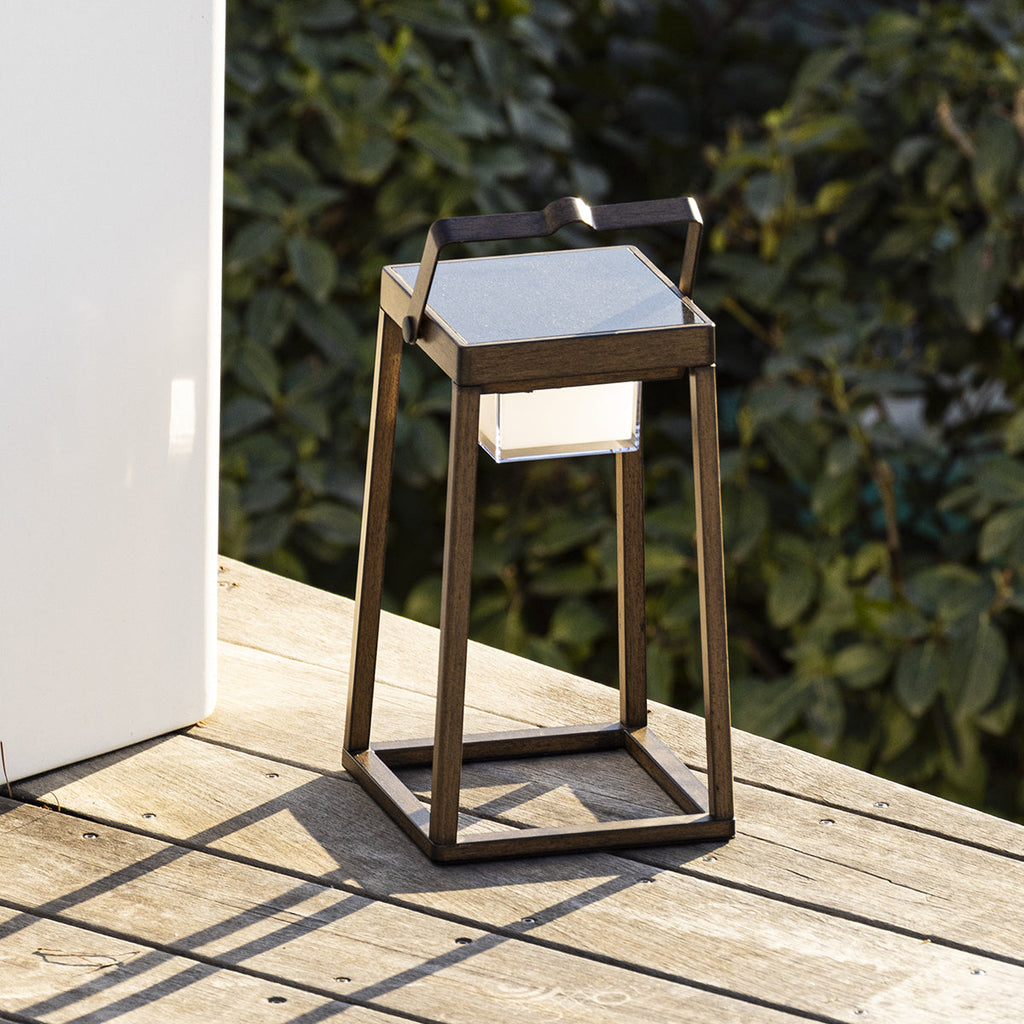 Verona - Lanterne Solaire - Aluminium - Marron