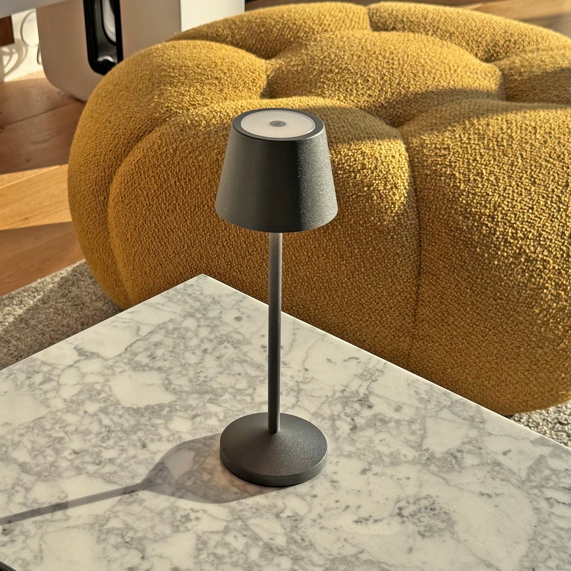 Emily - Lampe De Table Sans Fil - Acier - Gris Anthracite