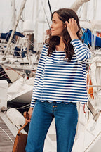 Blouse Isa Marinière Bleu Gris