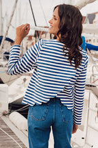 Blouse Isa Marinière Bleu Gris