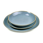Egée - Service 18 Pièces - Grès - Bleu