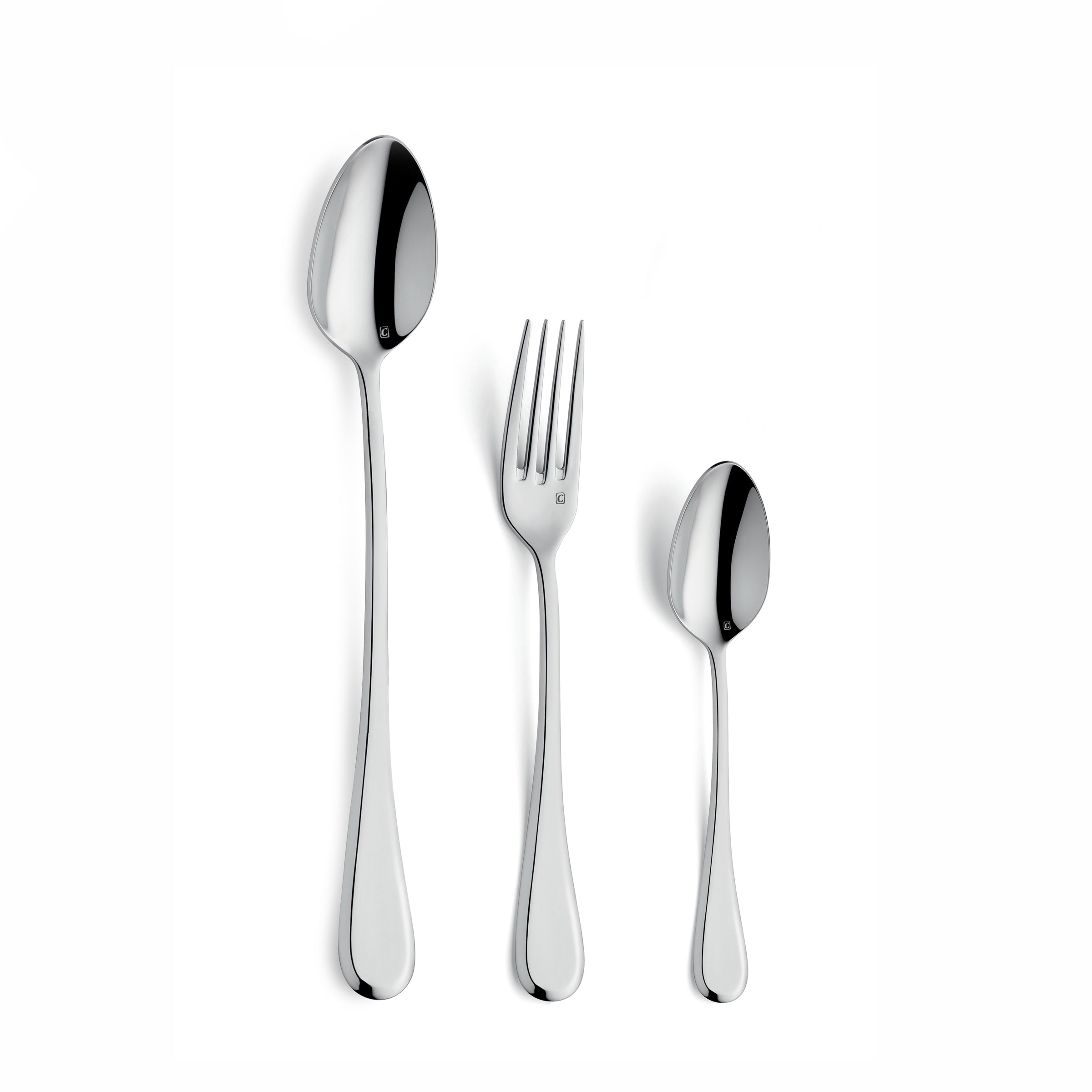 Sven Blanc - Ensemble Dessert & Goûter 30 Pièces - Porcelaine/Acier Inoxydable - Blanc