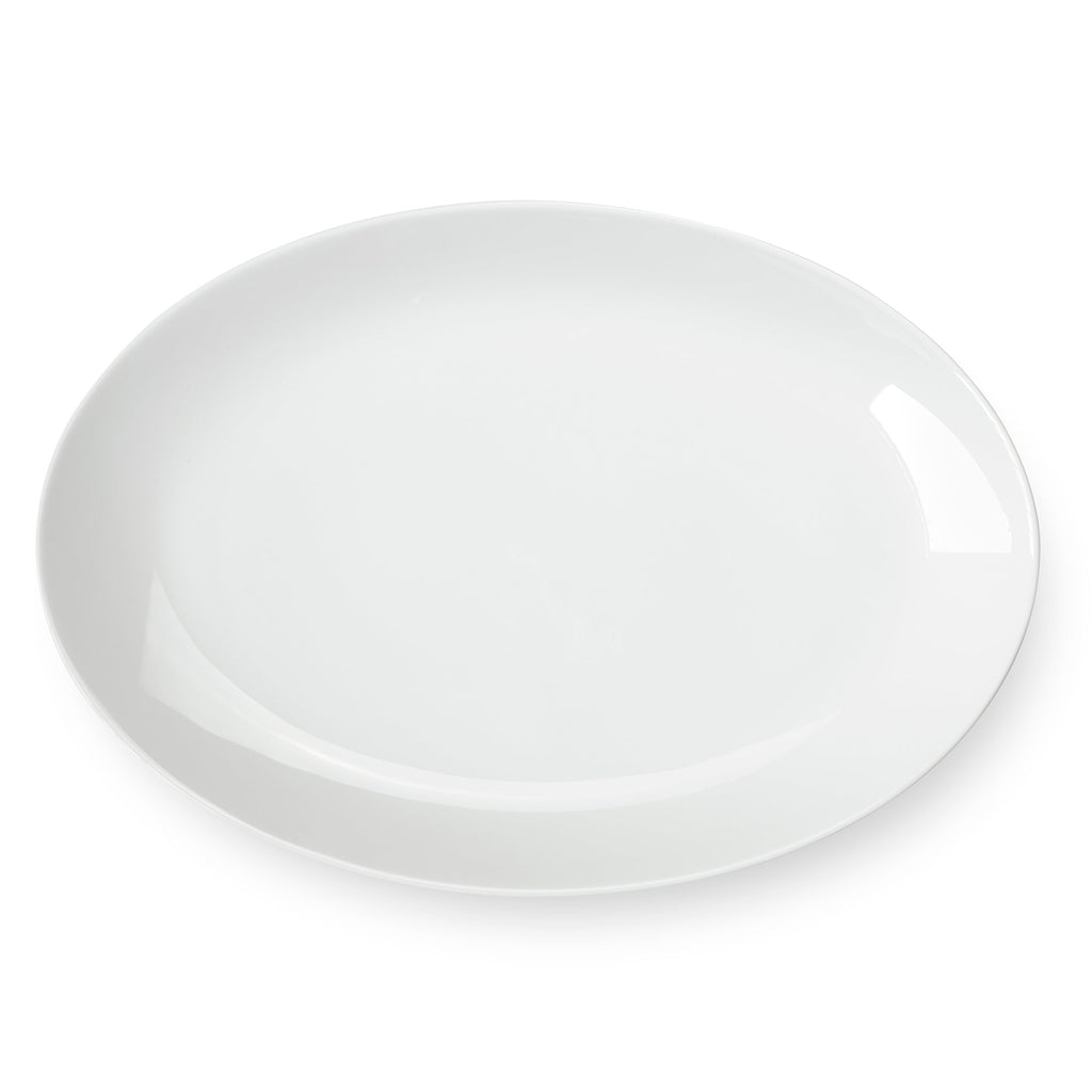 Côme - Plat Ovale 38 X 24 Cm - Porcelaine - Blanc