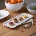 Côme - Plat À Cake 37 X 18.7 Cm - Porcelaine - Blanc