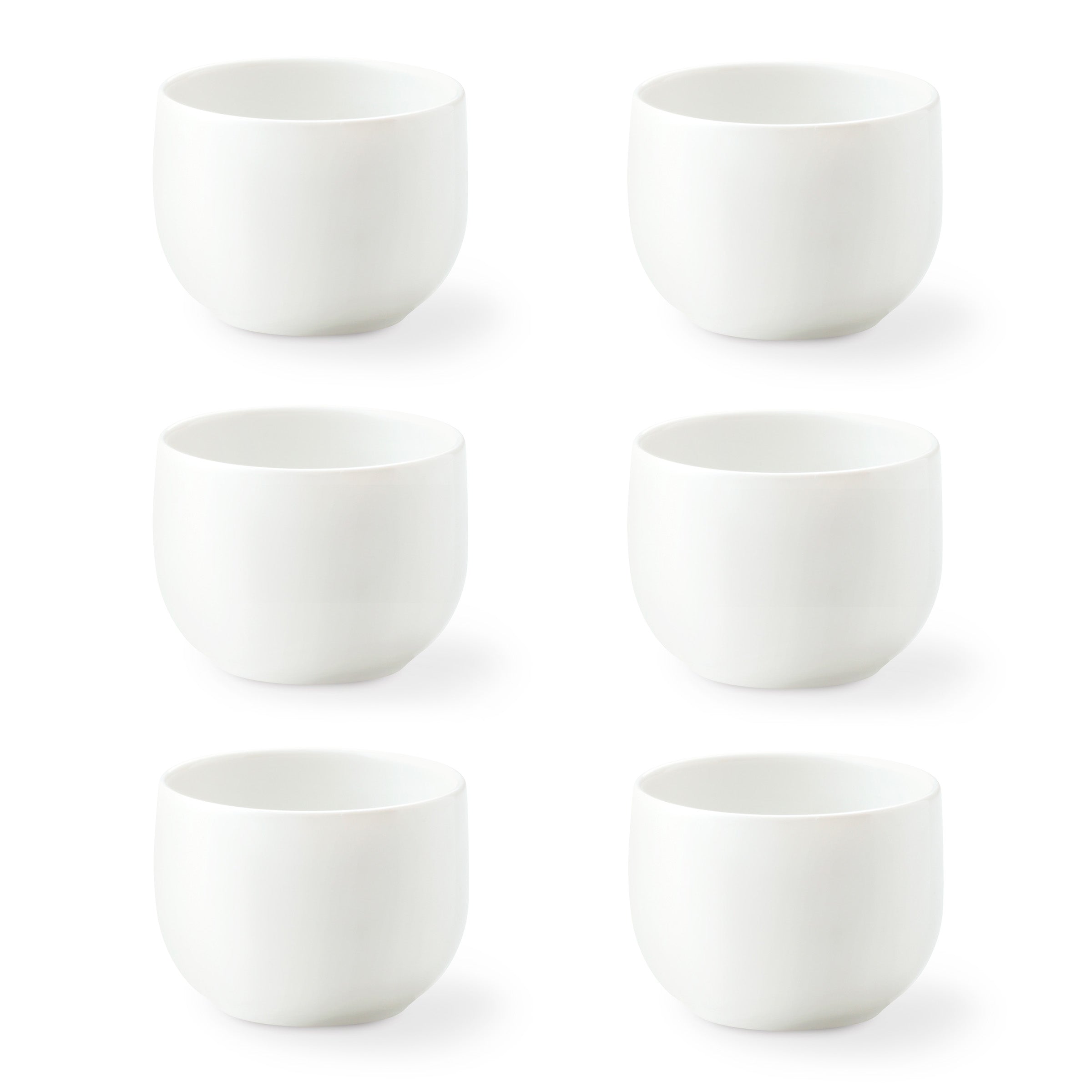 Côme - 6 Tasses Expresso - Porcelaine - Blanc