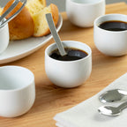 Côme - 6 Tasses Expresso - Porcelaine - Blanc