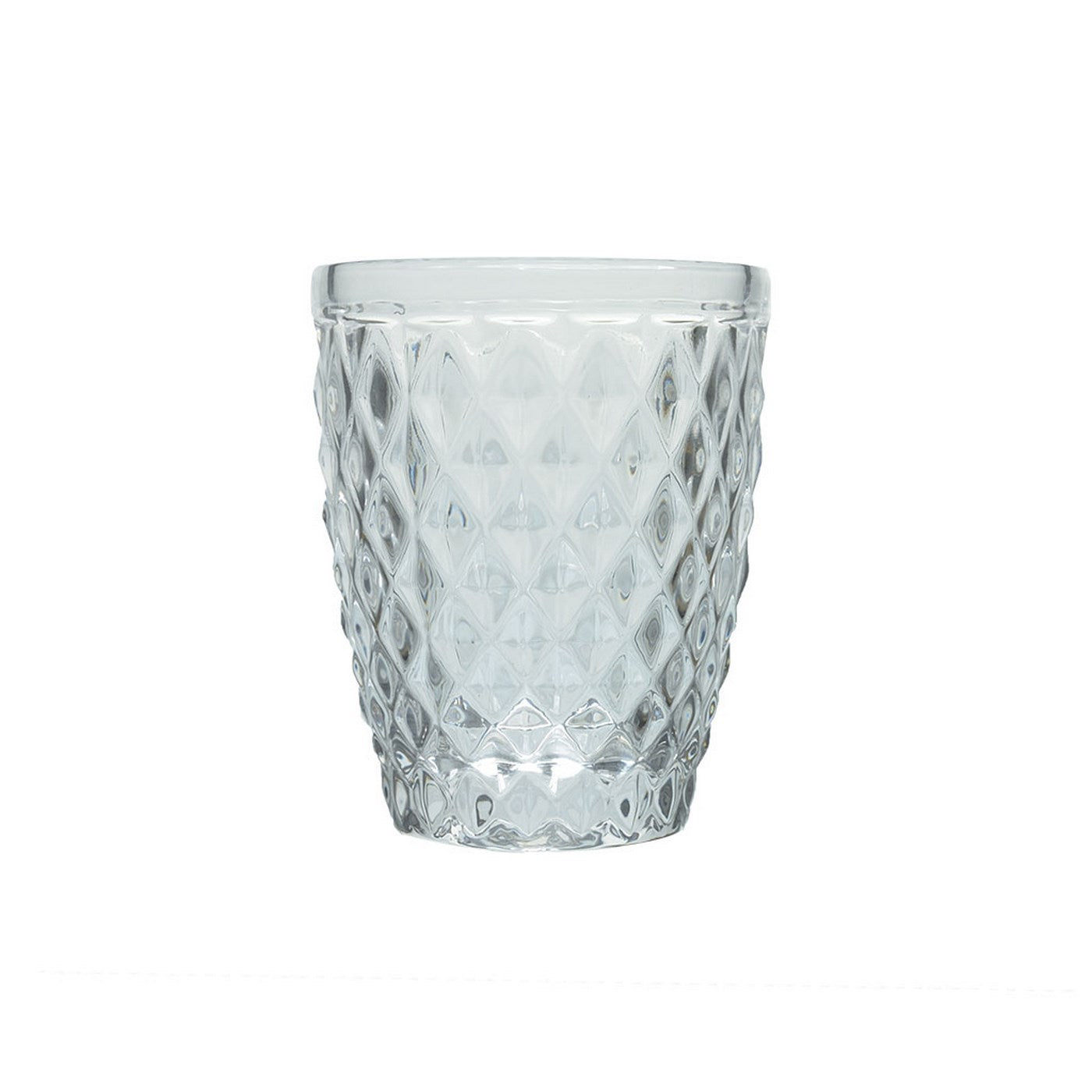 Strass Transparent - Lot De 6 Gobelets 22 Cl - Verre Pressé - Translucide