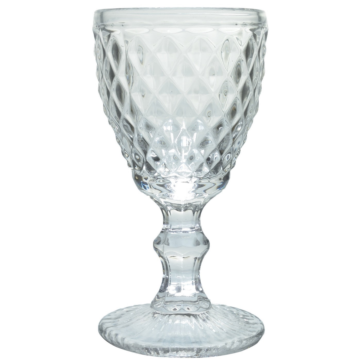 Strass Transparent - Lot De 6 Verres À Pied 20 Cl - Verre Pressé - Translucide