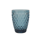 Strass Bleu - Lot De 6 Gobelets 22 Cl - Verre Pressé - Bleu