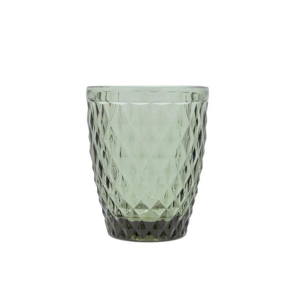 Strass Fumé - Lot De 6 Gobelets 22 Cl - Verre Pressé - Gris