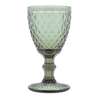 Strass Fumé - Lot De 6 Verres À Pieds 20 Cl - Verre Pressé - Gris