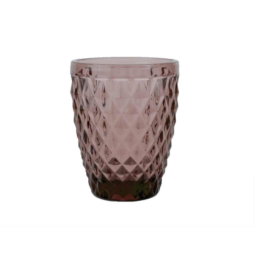 Strass Pourpre - Lot De 6 Gobelets 22 Cl - Verre Pressé - Pourpre