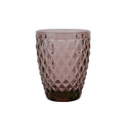 Strass Pourpre - Lot De 6 Gobelets 22 Cl - Verre Pressé - Pourpre