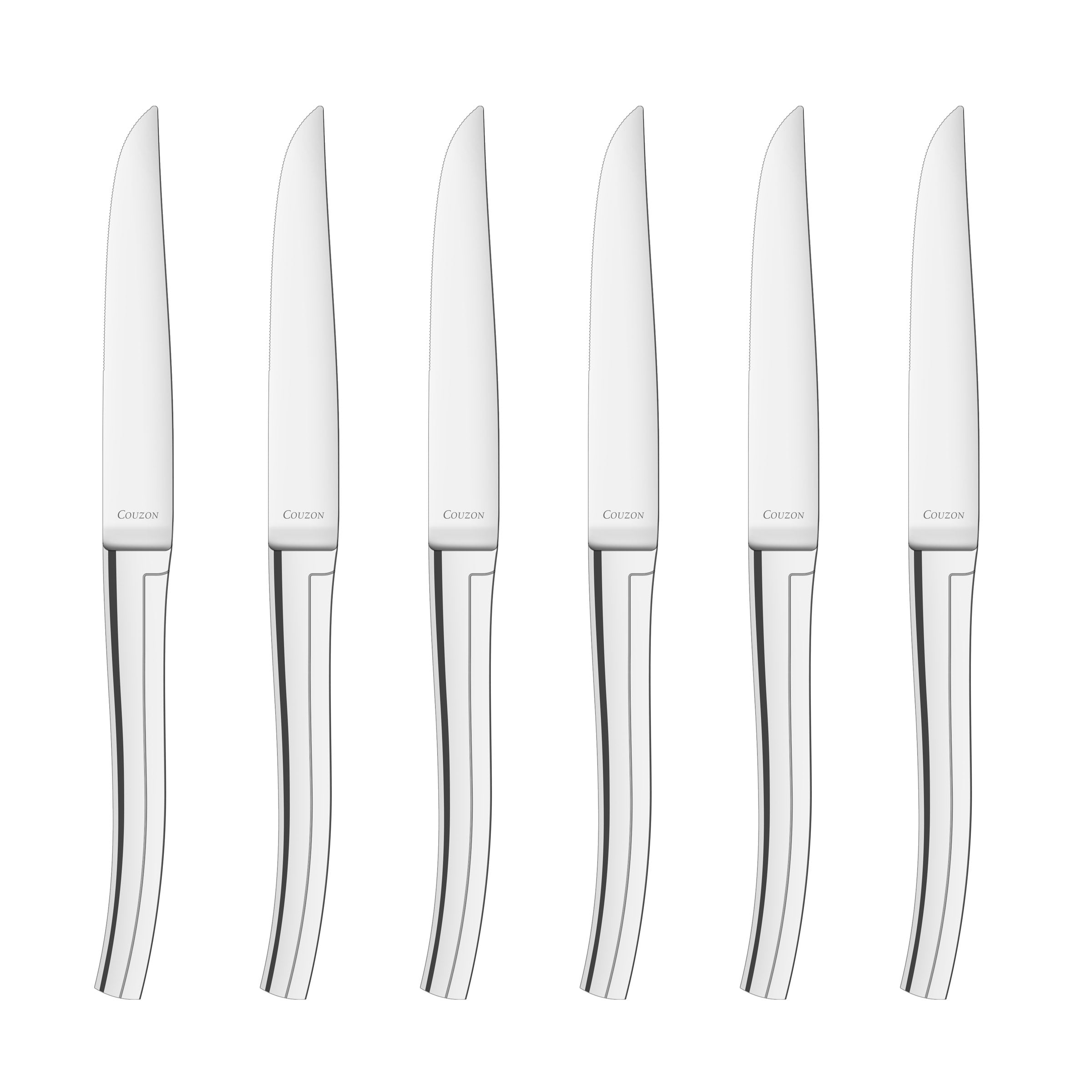 Aladin - Set 6 Couteaux Steak - Acier Inoxydable - Inox