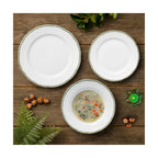 Scala Vert - Service 18 Pièces - Porcelaine - Blanc/Vert