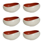 Kyma - 6 Coupelles 14cm - Porcelaine - Rouge Cade