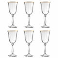 Altesse - Lot De 6 Verres À Pied 35Cl - Cristallin - Translucide/Bordure Dorée